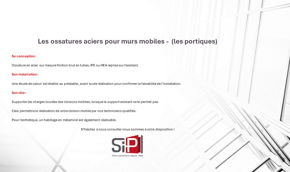 Les ossatures aciers